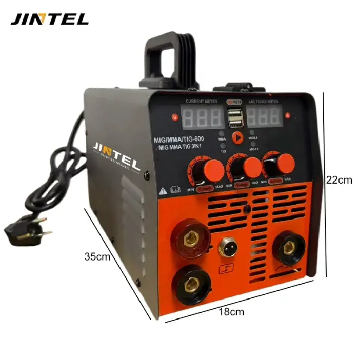MIG-600 No Gas Welder Flux Cored MIG /Tig/Arc Welder 220V Portable Gasless Mig Welding Machine Welder 3 in 1 Mig Mma Tig — image 5