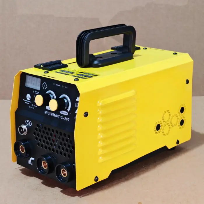 MIG-200 3-in-1 Welder No Gas MIG 200A Multi-Process Machine with Auto-Darkening Helmet & Chipping Hammer Combo Kit — image 6