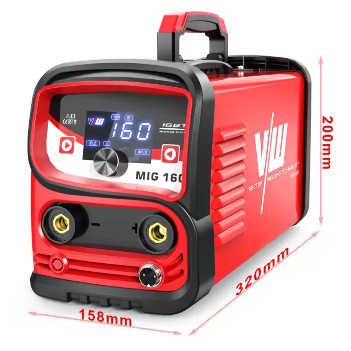 VECTOR WELDING MIG Gasless Welding Machine 2-in-1 MMA Welder Flux Core IGBT Inverter Portable Hot Start For Home Working MIG160D — image 5