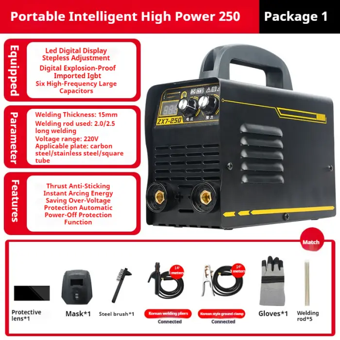 3 in 1 Semi-Automatic Welding Machine MMA/Gasless MIG/Lift TIG IGBT Inverter Welder Synergy Tool Non Gas Welder — image 2