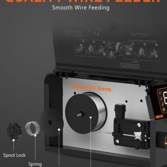 3in1 Synergic Control MIG Welder Machine Gasless MIG/Stick/Lift TIG Intelligent Welding Machine Portable Inverter — image 5