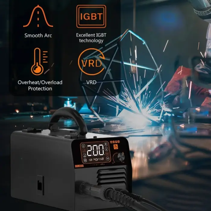 3in1 Synergic Control MIG Welder Machine Gasless MIG/Stick/Lift TIG Intelligent Welding Machine Portable Inverter — image 7