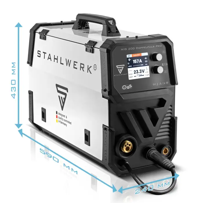 Stahlwerk MIG200 Heavy-Duty IGBT Welder 200A Double Pulse Aluminum MIG TIG MMA 220V New LCD Display Welding Machine — image 3