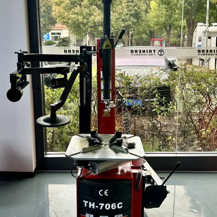 Trihero 4 Post 4T Hydraulic Car Lift Garage Package Automatic Tire Changer Wheel Balancer & Wheel Alignment Machine Combo — image 6