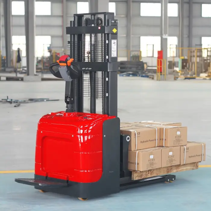 Cost-Effective 2000kg Electric Walkie Pallet Stacker 4.5m Lift 2200W Motor for Warehouse OEM ODM — image 3