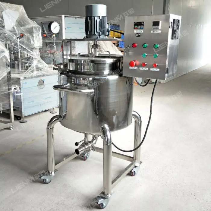 Customized 60L 100L 200L Homogenizer Gel High Shear Mixer Tank Silverson Alcohol Gel Mixer Homogenizer Machine to Make Detergent — image 3