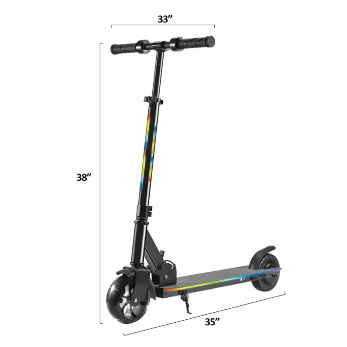 Portable Foldable 60w Motor Powerful Scooter 2 Flashing Tires Electric Bike Scooter — image 4