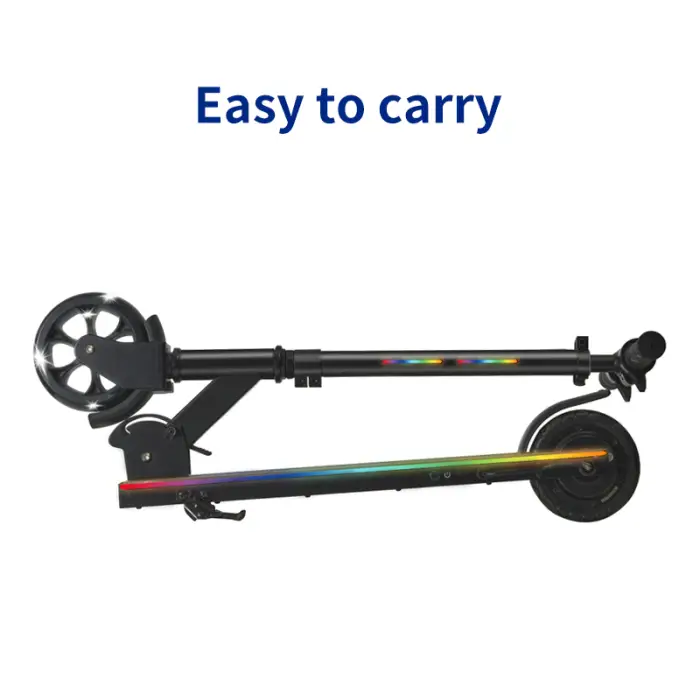 Portable Foldable 60w Motor Powerful Scooter 2 Flashing Tires Electric Bike Scooter — image 6