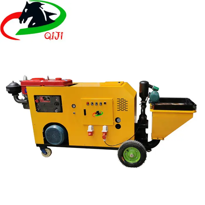 Mobile diesel Powered Mortar Spraying Machine Cement Sprayer Used for Construction Mortar Machinery on Site — image 4