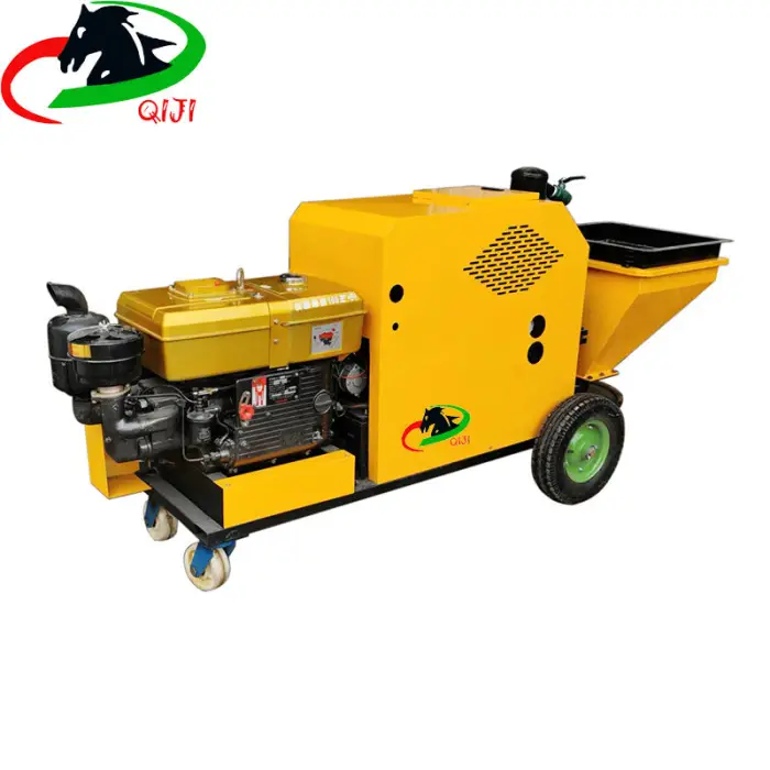 Mobile diesel Powered Mortar Spraying Machine Cement Sprayer Used for Construction Mortar Machinery on Site — image 6