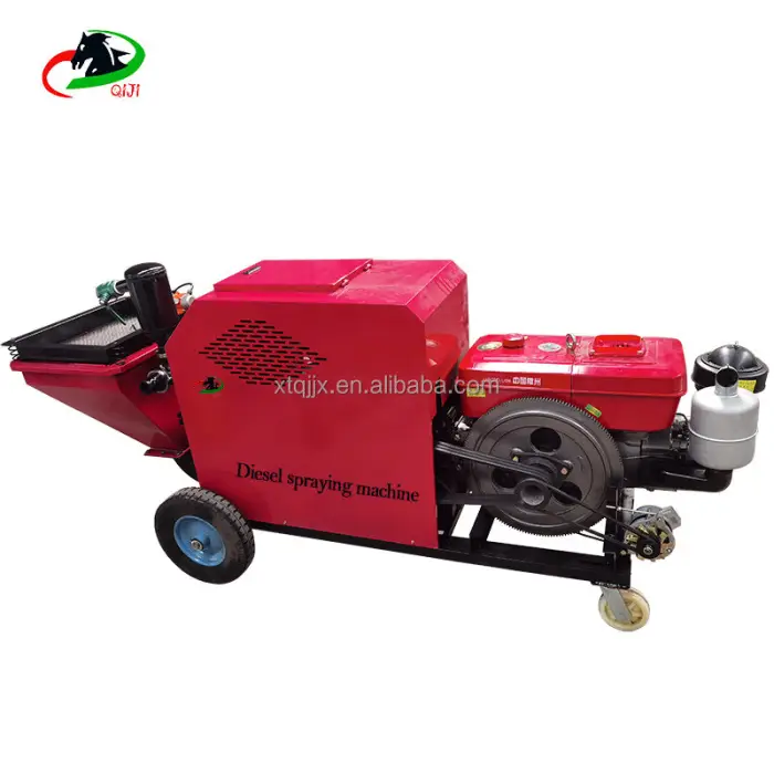 Diesel Powered Double Plunger System Spray Gun Machine New and Used Cement Mortar Sprayer for Home Use Plaster Application — image 5