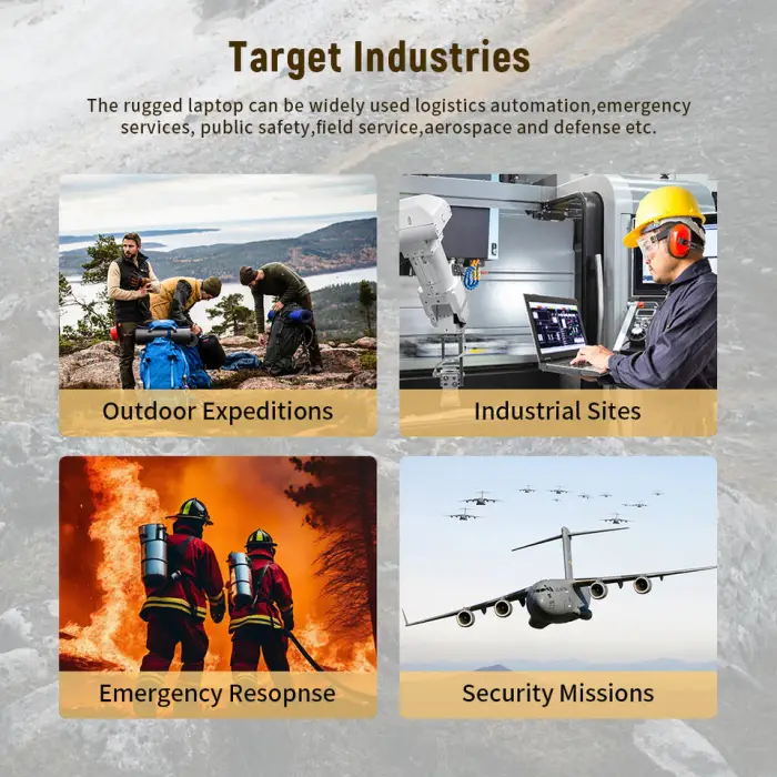 Custom OEM 15.6 Inch IP65 Waterproof Core i7 i9 16GB RAM Industrial Windows Dual-screen Portable Rugged Laptop Computer PC — image 7