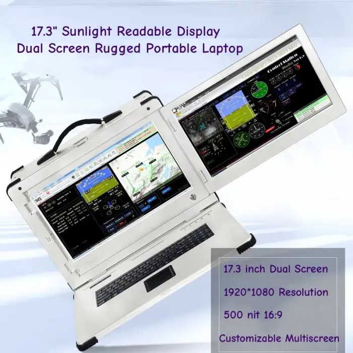 Wholesale 17.3 Inch Portable Industrial Laptop Dual Screen I5 I7 I9 Reinforced Design for Outdoor Business Use — image 3