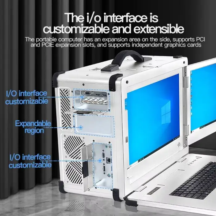 Win 11 Dual-Screen 17.3 Inch Rugged Business Industrial Laptop Notebook Core i5 Processor 8GB RAM 1TB Hard 7000mAh Battery — image 4