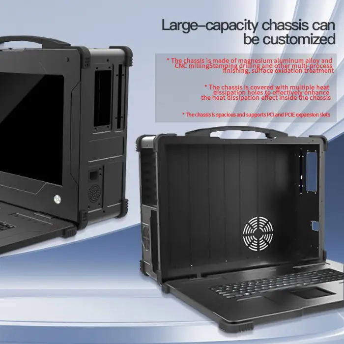 ODM/OEM 14 -17.3 inch Embedded Industrial Rugged Laptop with i7 i9 CPU Win Linux System 9000mAh Built-in Battery — image 6