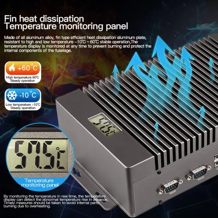 OEM & ODM Fanless Mini PCS with Core I3 I5 I7 I9 8GB 16GB RAM Industria Outdoor Mini Server PC for Embedded Control — image 5