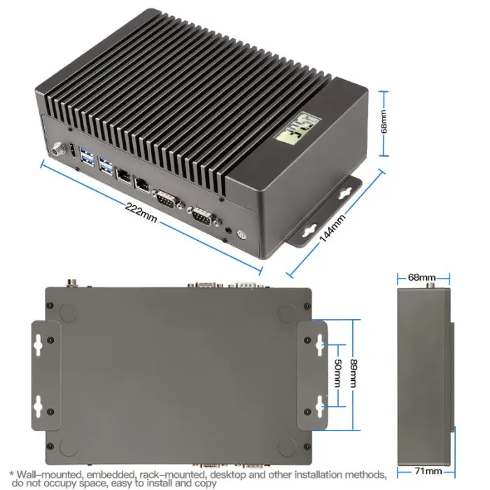 OEM & ODM Fanless Mini PCS with Core I3 I5 I7 I9 8GB 16GB RAM Industria Outdoor Mini Server PC for Embedded Control — image 7