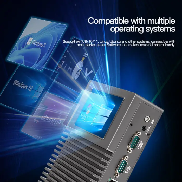 OEM/ODM 4.3 Inch Screen Rugged Industrial Fanless Mini PC with Intel i7 for Win/Linux Monitor — image 6