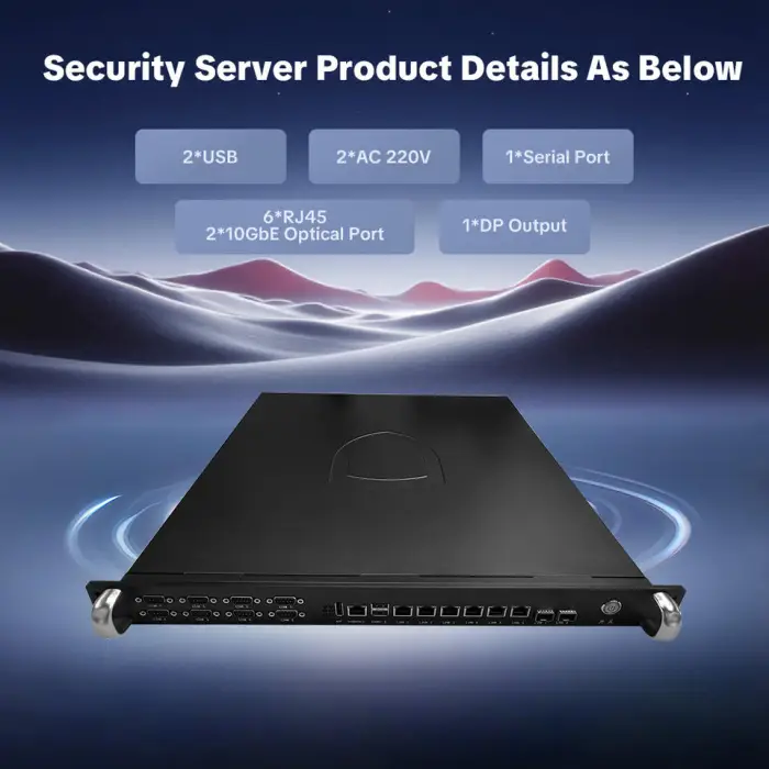 IP65 IU Rackmount Firewall VPN Router Network Security Gateway Server with 8 LAN and 16GB RAM DDR4 for PC Protection — image 5