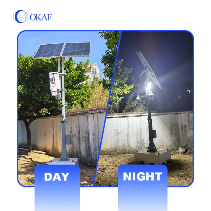 Portable Solar Powered Security Camera Tower 20ft Telescopic Mast 4G LTE Wireless CCTV Trailer for Parking Lot — image 5
