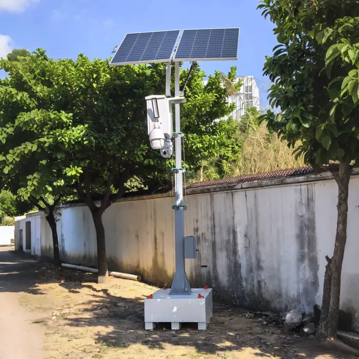 Portable Solar Powered Security Camera Tower 20ft Telescopic Mast 4G LTE Wireless CCTV Trailer for Parking Lot — image 6