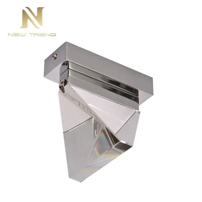 Trendy Style Hotel Room bar Cafe Gold Color Iron Crystal Modern Led Ceiling Light — image 3