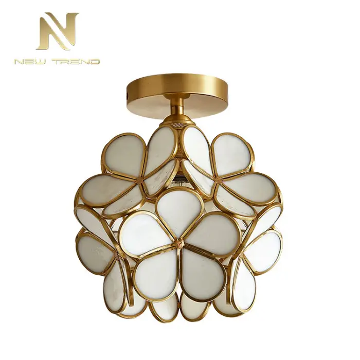 New Design Indoor Decoration Beautiful pink Flower Modern Led Ceiling Light — image 5