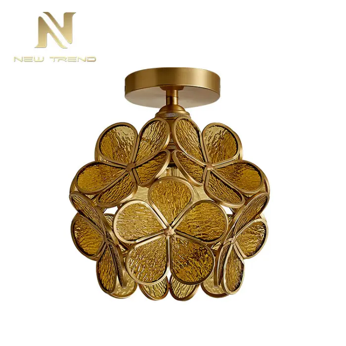 New Design Indoor Decoration Beautiful pink Flower Modern Led Ceiling Light — image 7