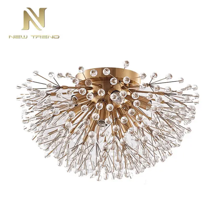 High Quality Modern Lighting Decorative Living Room Dinning Room Iron Glass Led Ceiling Lamp — image 5