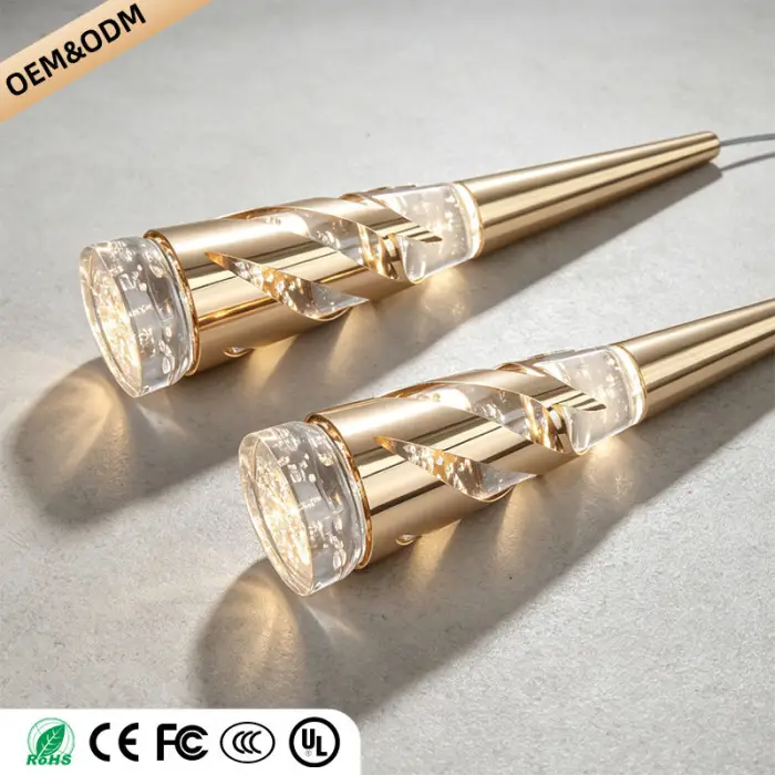 Modern Crystal Chandelier Loft Pendant Light Chandelier for Stairs Designer Pendant Lamp Suspension Ceiling Light — image 7