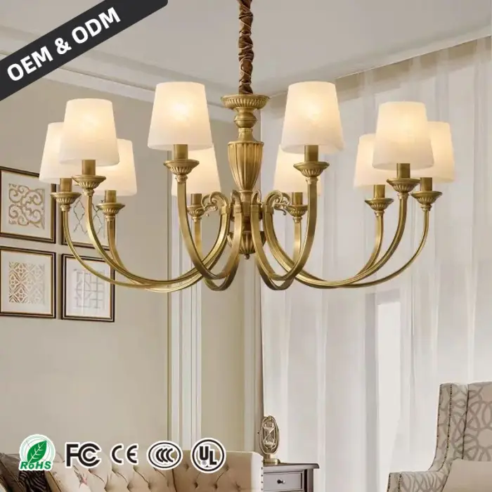 Candle Chandelier French Antique Style Restaurant Pendant Light Cream Style Creative Bedroom Chandelier Fixtures — image 4