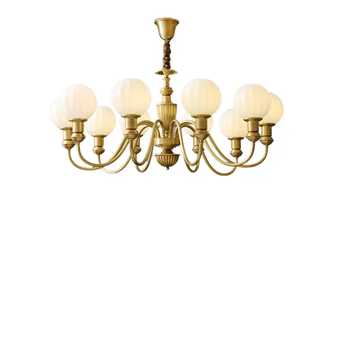 Candle Chandelier French Antique Style Restaurant Pendant Light Cream Style Creative Bedroom Chandelier Fixtures — image 7
