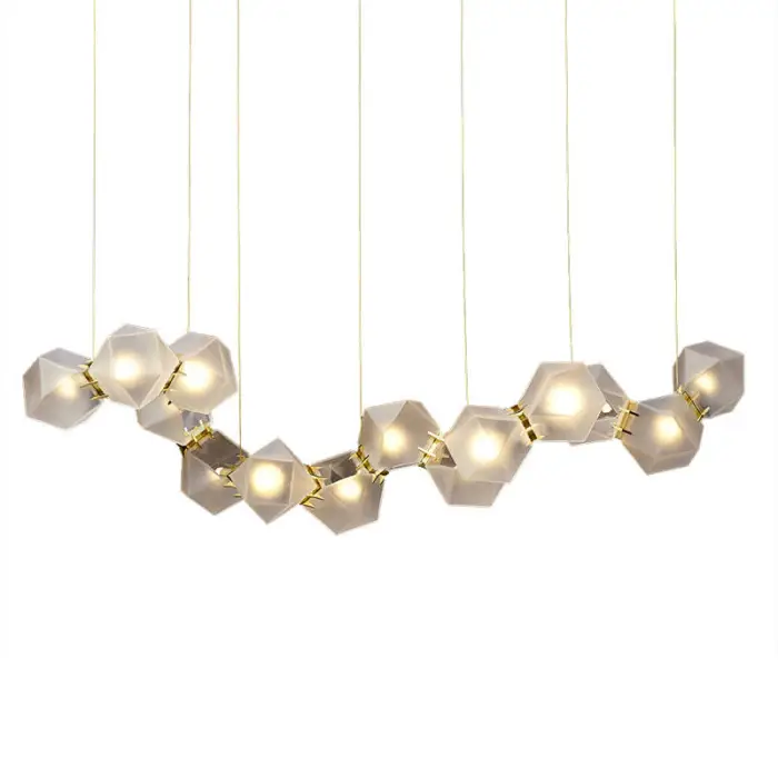 Modern Glass Ball LED Chandelier Nordic Home Club Front Desk Hanging Light Office Restaurant Ceiling Chandelier — image 6