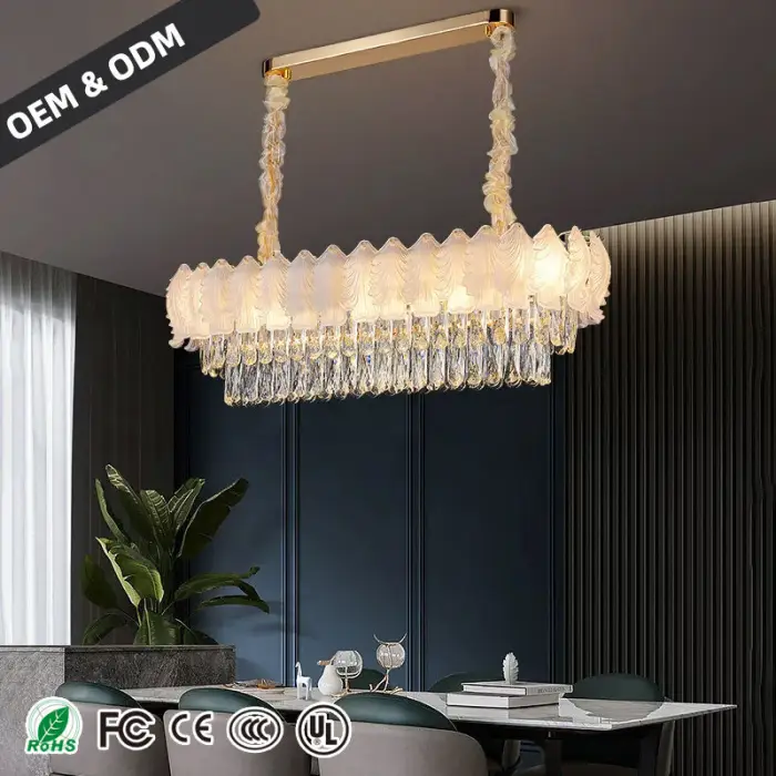 Pendant Lamp for Kitchen Over the Table Nordic Luxury Dining Room Crystal Chandelier Indoor Kitchen Island Crystal Hanging Lamp — image 4
