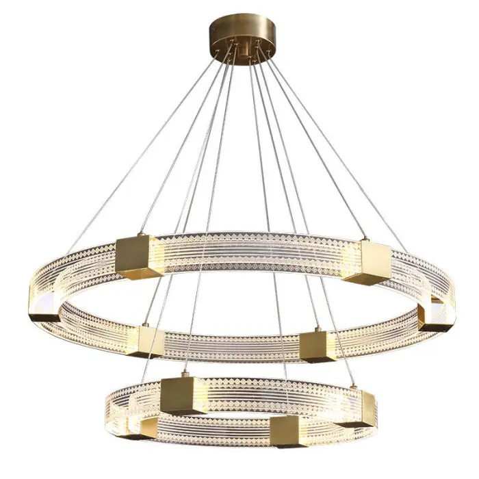 Modern Light Luxury Living Room Pendant Light Simple and Atmospheric Bedroom Light Circular Ring Household High-end Restaurant — image 6