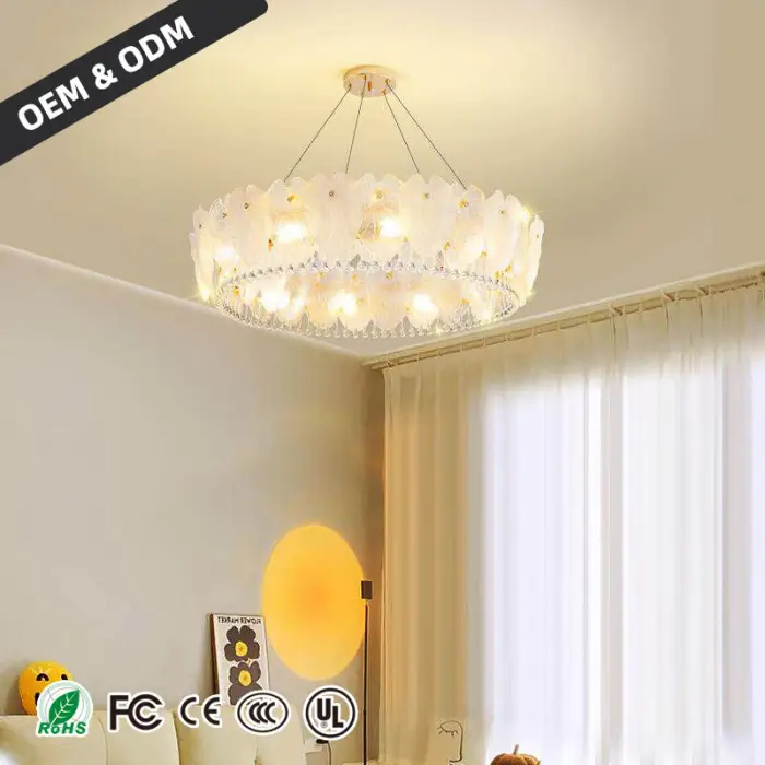 Luxury Crystal Chandelier Living Room High Ceiling Pendant Light Dining Room Hanging Lighting Fixtures Lustre — image 5