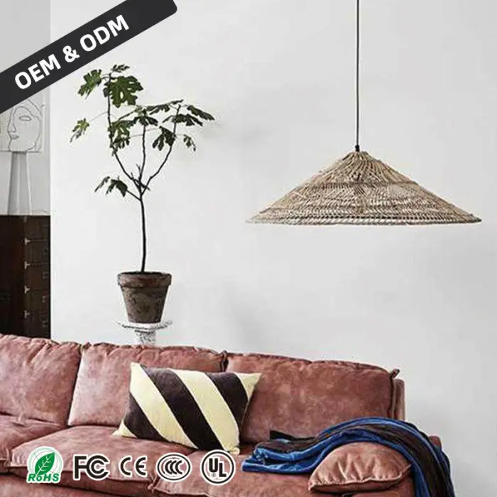 Vintage Rattan Lamp Chinese Style Handmade Pendant Lights Restaurant Dining Room Kitchen Light Fixture Shop Room Chandelier — image 5