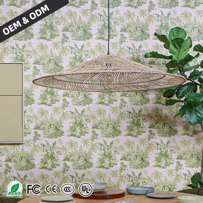 Vintage Rattan Lamp Chinese Style Handmade Pendant Lights Restaurant Dining Room Kitchen Light Fixture Shop Room Chandelier — image 6