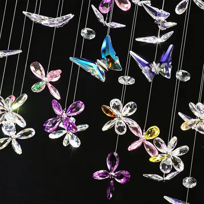 Chandelier Over the Dining Table Kitchen Island Pendant Light Dining Room Butterfly Design Chandelier Crystal Hanging Lamp — image 7
