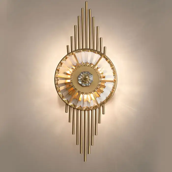 Light Luxury Crystal Wall Lamp Bedroom Bedside Wall Lamps for Living Room Stairs Lighting Home Indoor Decor Wall Lamp — image 5