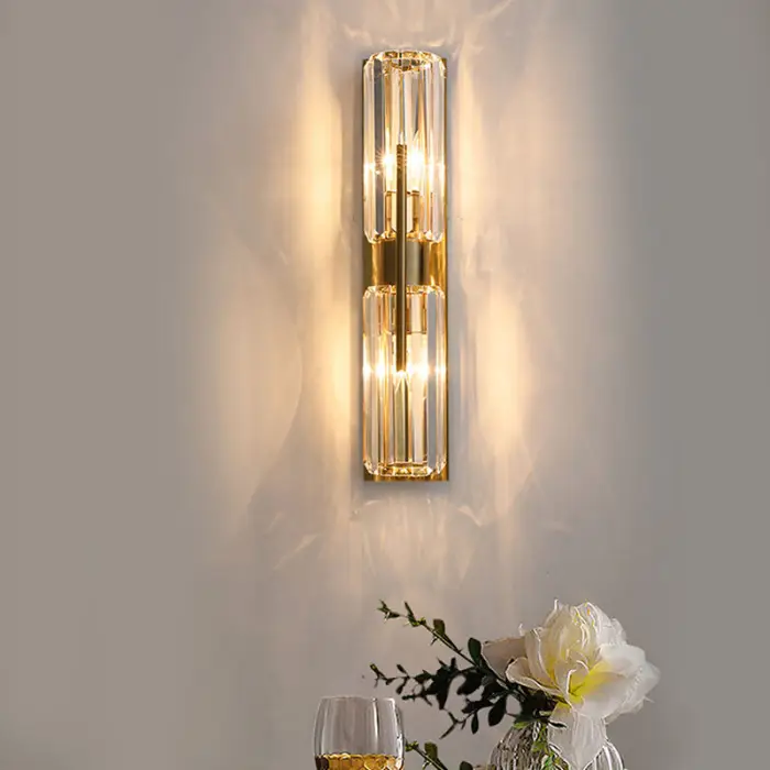 Light Luxury Crystal Wall Lamp Bedroom Bedside Wall Lamps for Living Room Stairs Lighting Home Indoor Decor Wall Lamp — image 7