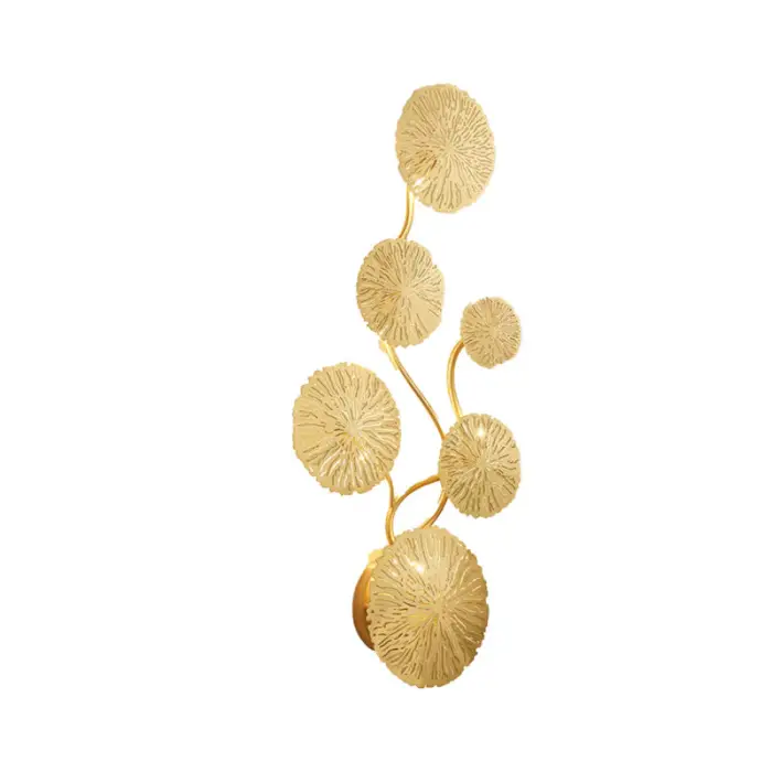 Modern Led Wall Lamp Living Room Bedroom Bedside Aisle Home Decor Indoor Sconce Lighting Lotus Leaf Art Indoor Wall Lamp — image 7