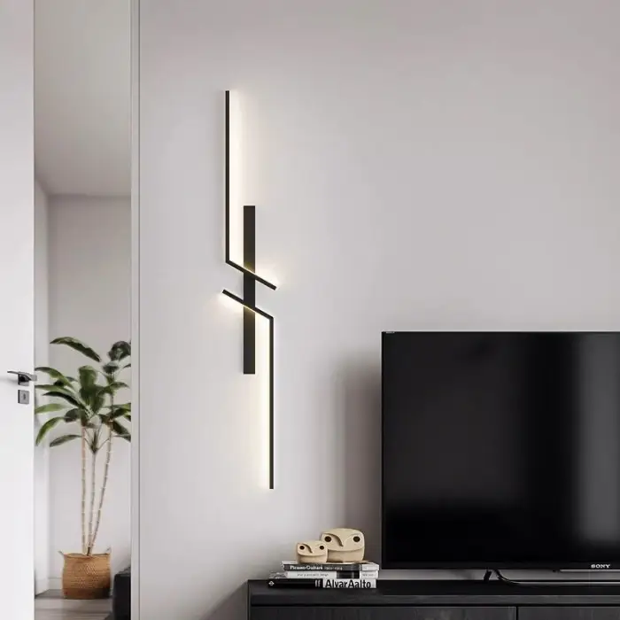 Modern Minimalist LED Wall Lamp Bedroom Bedside Long Strip Wall Sconces Living Room Sofa Background Indoor Home Lighting Fixture — image 5
