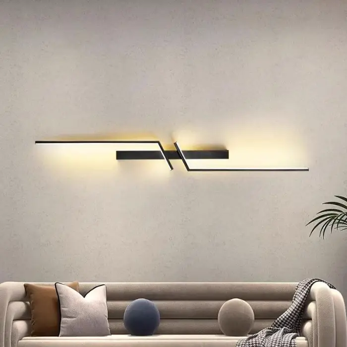 Modern Minimalist LED Wall Lamp Bedroom Bedside Long Strip Wall Sconces Living Room Sofa Background Indoor Home Lighting Fixture — image 6