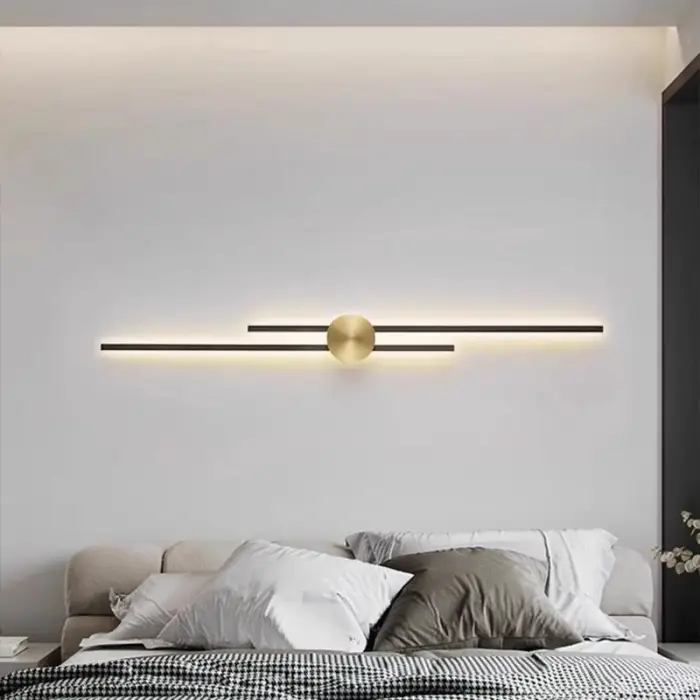 Minimalist Long Strip LED Linear Wall Lamp Indoor Long Strip Lighting Fixture Wall Sconce Luminaire Bedroom Bedside Licht — image 5