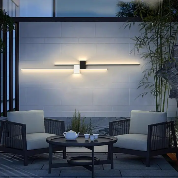 Modern Minimalist Long LED Wall Light Bedroom Bedside Long Strip Wall Sconces Living Room Background Indoor Lighting Fixture — image 5