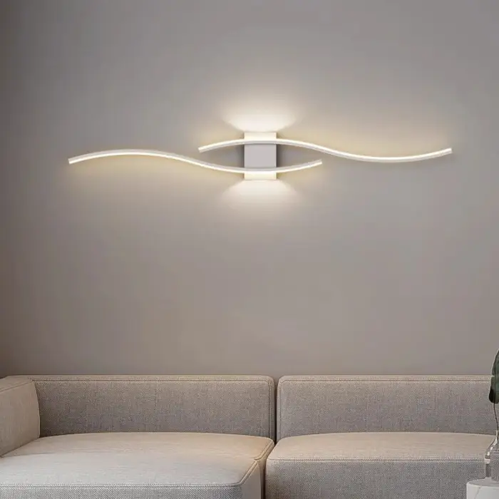 Modern Strip Lights Nordic Minimalist Villa Living Room Bedroom Bedside LED Long Wall Lamp — image 6