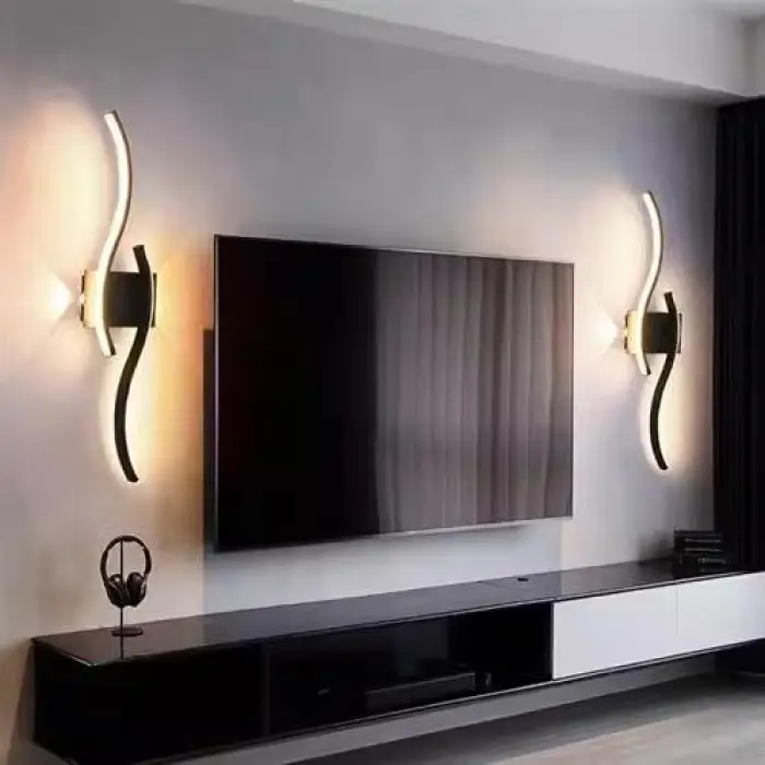 Modern Strip Lights Nordic Minimalist Villa Living Room Bedroom Bedside LED Long Wall Lamp — image 7