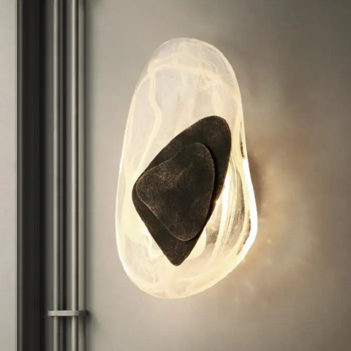 Modern Minimalist Glass Wall Lamp Study Bedroom Bedside Light Decoration Corridor Living Room Factory Sale Wholesale Wall Light — image 5