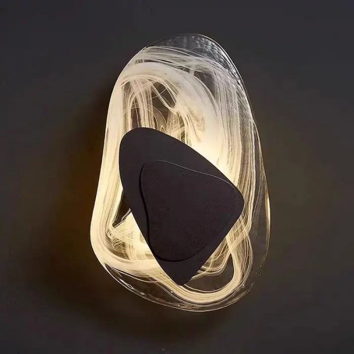Modern Minimalist Glass Wall Lamp Study Bedroom Bedside Light Decoration Corridor Living Room Factory Sale Wholesale Wall Light — image 6